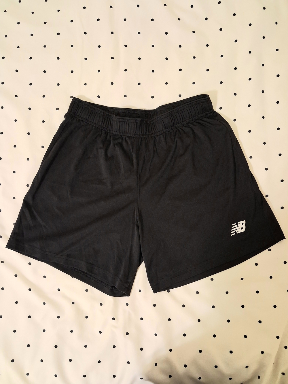 New Balance Black Women's Athletic Shorts with White Logo